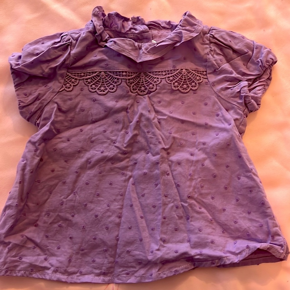 Janie and Jack purple top short sleeve 12-18 month